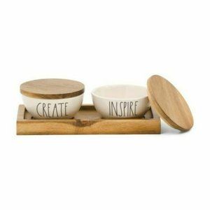 RAE DUNN Ceramic CREATE & INSPIRE Pinch BOWLS New